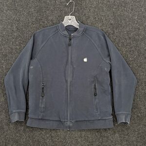 Apple Employee Jacket Men's XS Navy Blue Full Zip Fleece Uniform Logo Tech Geek